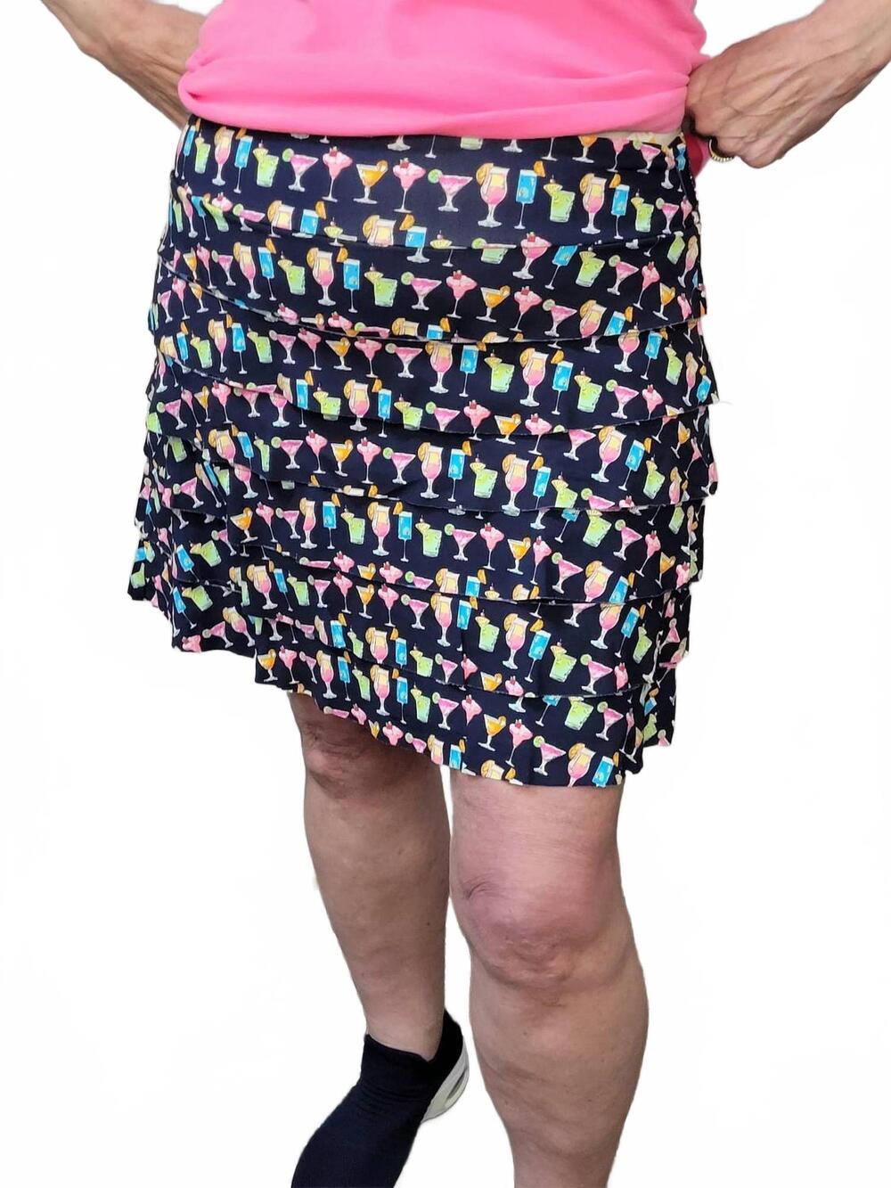 NEW LULU-B cocktail cha cha skorts in blue